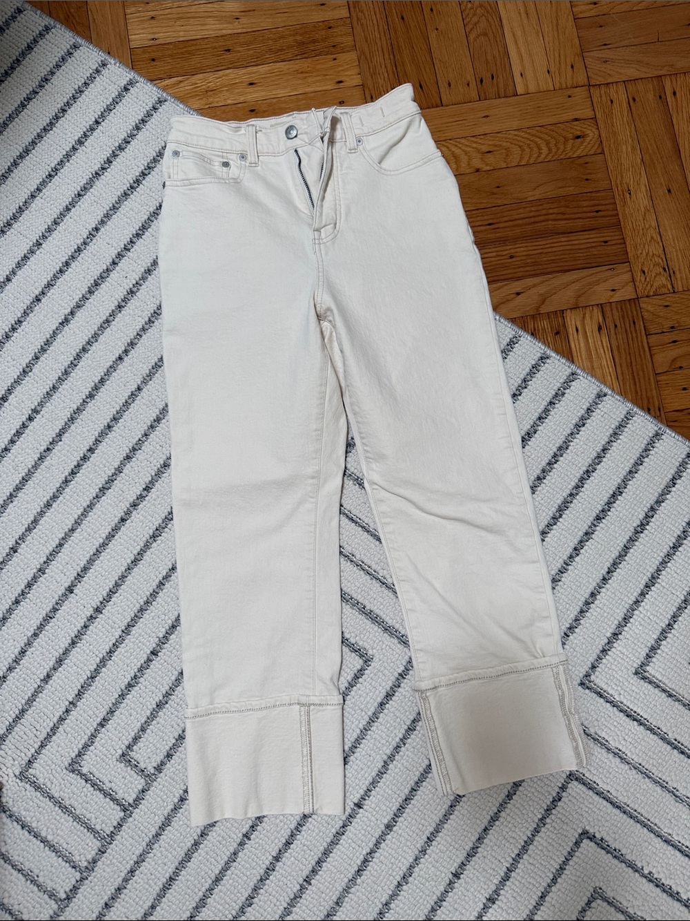 Madewell Off-White High-Rise 90’s Straight Jeans